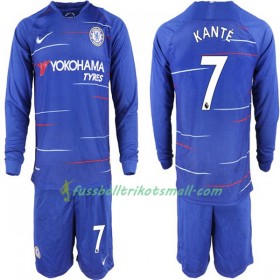 Fußballtrikots Chelsea Kante 7 Kinder 2018-2019 Langarm Heimtrikotsatz kaufen